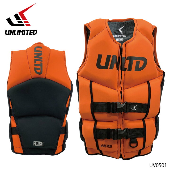 楽天市場】UNLIMITED RUSH ライフジャケット 特殊小型 ネオベスト 