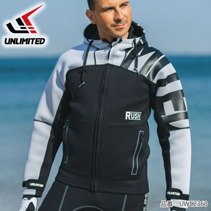 楽天市場】UNLIMITED ネオプレン マリンコート RUSH COMPETITION COAT 
