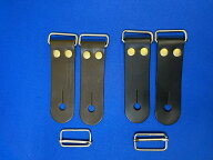 ウクレレストラップ用ハンドメイドキットパーツ 茶 、黒 　　幅3Cm　Harmonics　J