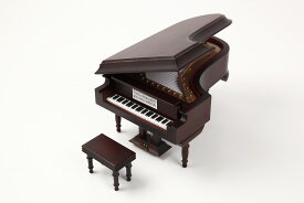 ミニチュア楽器　グランドピアノ　18cm　茶（艶消し）