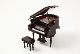 ミニチュア楽器　グランドピアノ　9cm　茶