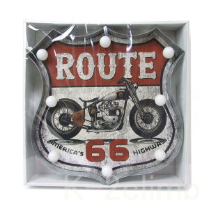 TC{[h AJNVbN LED Sign ROUTE 66 Motorcycle AJG Ǌ|^Cv@24-320-H