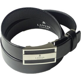 メンズ ベルト 【LNVIN/ランバン】バックル式 牛皮 袋縫い 日本製 ブラック