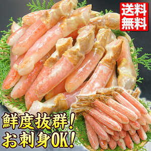 蟹 カニ 生ズワイガニ かに 特大サイズ! ポーション 総重量1kg 爪下 脚棒ポーション 生食 お刺身 ギフト プレゼント kani カニ鍋 かにしゃぶずわい蟹 kani 鍋 生 zu-po 蟹しゃぶ 年末年始 正月 お