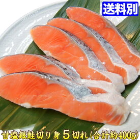 【グルメ大賞受賞】甘塩 銀鮭 切り身 約80gx5切れ 合計約400g お弁当 おかず 同梱 魚 セット しゃけ 焼き魚 朝食 朝ごはん 惣菜 ごはんのおとも お取り寄せ 幼稚園 遠足 ポイント消化 冷凍 さかな おうちごはん おかずセット 食品 冷凍食品 980sake