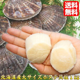 ホタテ 北海道産 ホタテ貝柱 1kg 大サイズ M～Lサイズ お刺身 オススメ ほたて 北海道 海産物 通販 楽天 グルメ 人気 帆立 大きい【RCP】ホタテ 食品 送料無料 リピート購入 m-hotate ギフト プレゼント 海の幸 ギフト 贈答 母の日 ギフト