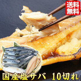 塩さば 国産 約80g×10切れ 鯖 サバ 送料無料 おうちご飯 ご飯のお供 魚