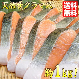 幻のサクラマス 半身 約1kg 9～11切れ 宮城県産 天然 桜鱒 送料無料 さけ 鮭 ます