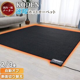 広電 KODEN 省エネ 電気カーペット 2畳 3畳 176×176 235×176 ホットカーペット 暖房器具 暖房 電気マット 電気ホットカーペット 電気 ホット カーペット 3畳用 冬 秋冬 暖か あったかグッズ コンパクト収納