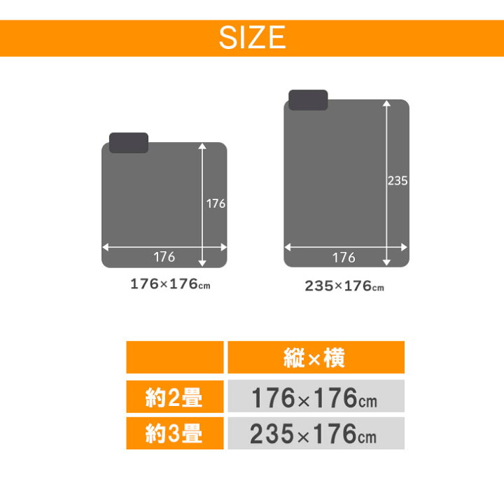 楽天市場】広電 KODEN プレミアム 電気カーペット 2畳 3畳 176×176 235 