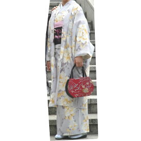 【訳あり】着物 長羽織 2点セット 洗える 仕立て上がり 小紋 袷 牡丹柄 L寸 日本製生地 和服 和装 レディース 女性 アンサンブル