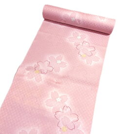 長襦袢 洗える 反物 ポリエステル （ピンク系 桜柄） 着物 レディース 女性 和装 和服