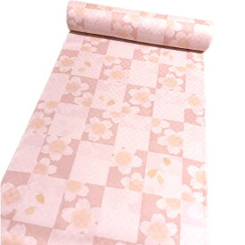 長襦袢 洗える 反物 ポリエステル （ピンク系 桜柄） 着物 レディース 女性 和装 和服