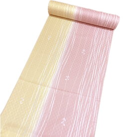 長襦袢 洗える 反物 ポリエステル （ピンク＆イエロー） 着物 レディース 女性 和装 和服