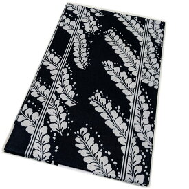 なごや帯 八寸 名古屋帯 仕立て上がり （ブラック系 藤模様） 日本製 レディース 女性 小紋 着物 袷 単衣