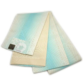 半幅帯 ロング 長尺 リバーシブル 細帯（菱柄：ブルー）日本製 浴衣 着物 小紋 レディース 女性 和装 和服【レターパックプラスOK】