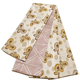 半幅帯 おりびと リバーシブル 細帯（蝶々柄）日本製 浴衣 着物 小紋 レディース 女性 和装 和服【レターパックプラスOK】