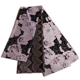 半幅帯 おりびと リバーシブル 細帯（薔薇柄）日本製 浴衣 着物 小紋 レディース 女性 和装 和服【レターパックプラスOK】