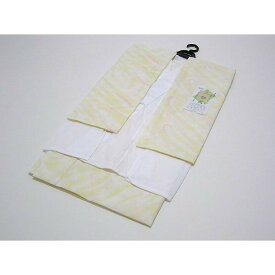 【在庫限り】日本製 二部式長襦袢（うそつき レモン色：小菊柄 S/M/L/LL）半襦袢・裾除け・半衿付・衣紋ぬき付