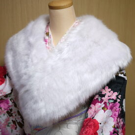 成人式 振袖 ショール ストール フェイクファー（シャドーフォックス）