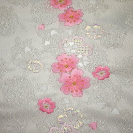 キラキラ 刺繍半衿 礼装用（薔薇柄のラメ入り）成人式 振袖 卒業式 袴 二尺袖 訪問着 謝恩会 【メール便OK】