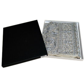 ショール 大判サイズ カシミール 刺繍ストール（ベージュにシルバー） 着物 和装小物 和風 和装 洋装兼用