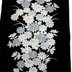 刺繍半衿 礼装用 シルフィル 日本製（菊柄）成人式 振袖 【メール便OK】