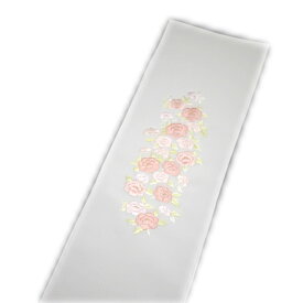 刺繍半衿 礼装用 シルフィル 日本製（牡丹柄）成人式 振袖 【メール便OK】