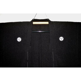 化繊平織上布 男の「いつもの羽織」黒紋付(4サイズ・M、L、LL、3L) 新企画 洗える単衣の羽織です どんな家紋も入れられます