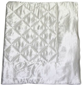 シルク敷パッド クイーン 表地 19匁 正絹 送料無料 ベッドパッド 絹100％ シルク シーツ オフ白