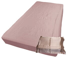 ベッド ボックス シルクシーツ と 枕カバー 2枚 セット ピンク ダブル シルク シーツ