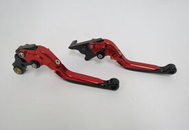 Honda レブル NS-1 GROM CBR400R/CB400F/400X 2013-2019 可倒式 ダブルビレットレバー 赤