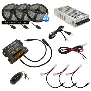 LED�e�[�v���C�g 2m 3�{ �h�� 3�`�b�v �ԐڏƖ� ��t�ȒP �����R�� ������ �d�� �炭�炭�_���Z�b�g