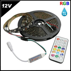 LEDe[vCg h RGB 12V 5m x[X RFRt 5050SMD 366[h