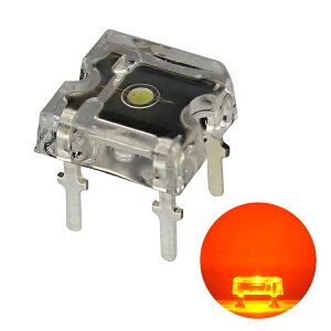 LED �����_�C�I�[�h FLUX FLAT �I�����W�F 600-800mcd �A�m�[�h�R���� 100��