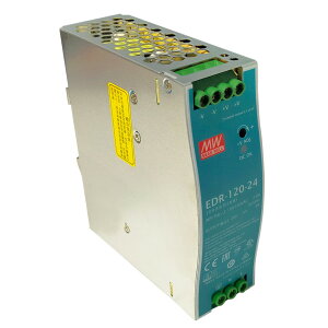 XCb`Od 24V 5A 120W 艻d DIN[Ή Meanwell EDR-120-24