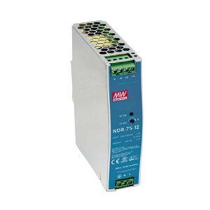XCb`Od 12V 6.3A 75.6W 艻d DIN[Ή Meanwell NDR-75-12