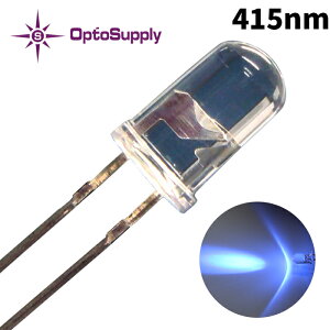 LED �����_�C�I�[�h 5mm �C�e�^ ���O�� OptoSupply 415nm OSV6YL5111A 10��