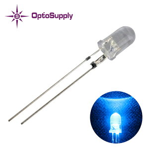 LED _CI[h 5mm Ce^ Blue OptoSupply Deluxe Power 30000mcd 50mA OSB56L5111P 10