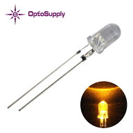 LED 発光ダイオード 5mm 砲弾型 Yellow OptoSupply Deluxe Power 100000mcd 70mA 15deg OS5YKA5111P 10個