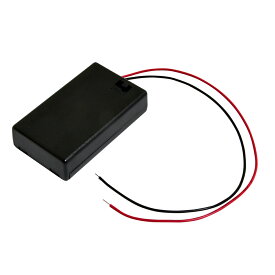 電池ボックス ホルダー 単4 3本 フタ付き スイッチ付き ケーブル 15cm