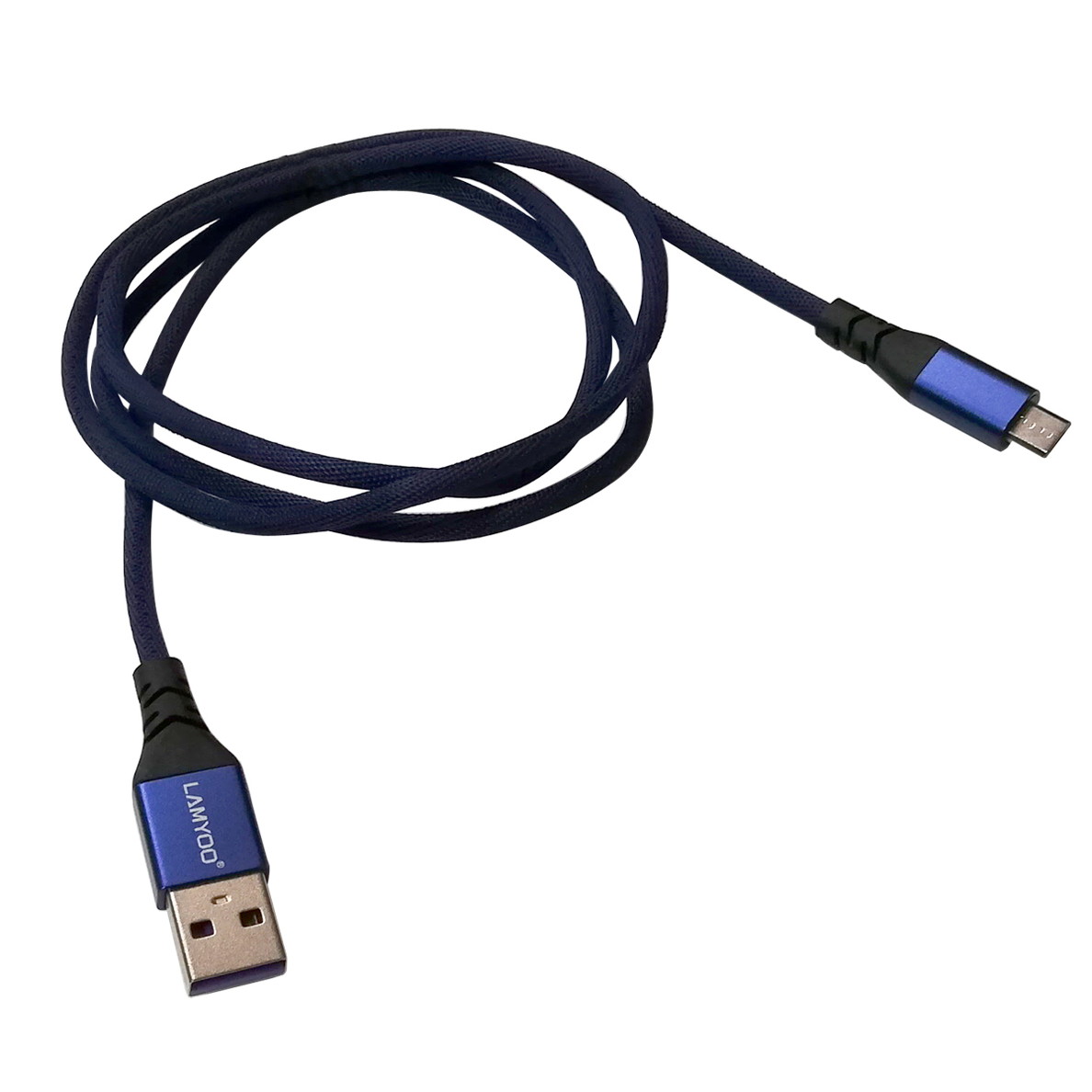 0389 10個 供え USB充電ケーブル 1m 青 急速充電 microUSB 最高の品質 3A データ転送対応