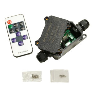 LEDテープライト用調光器 単色用 ワイヤレス 12V 24V 8A 防水 IP65 RFリモコン付き 8モード搭載