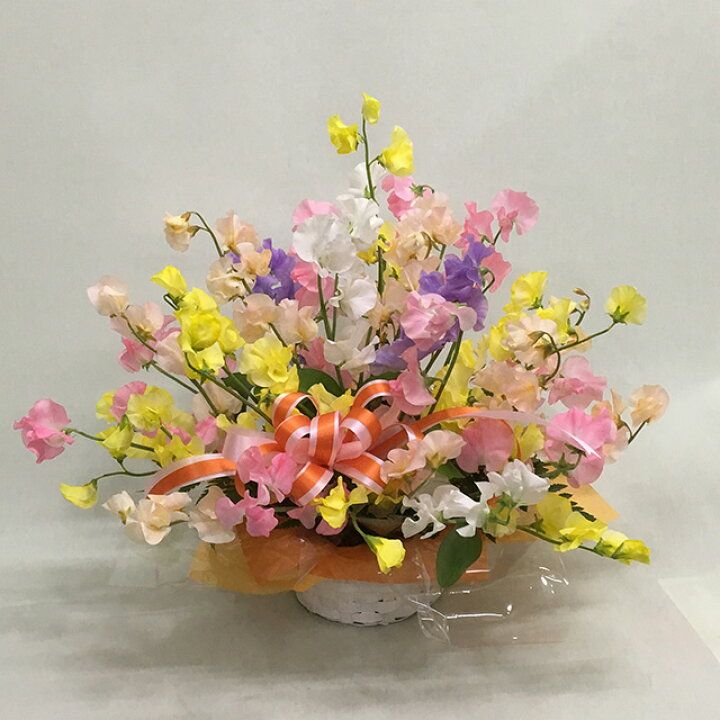 楽天市場 スイートピー オシャレ ｍｉｘ フラワーアレンジメント 大 誕生日 送料無料 プレゼントバラ 造花 卒業式 トミニ ボリューム プリザーブド フラワー 花ギフト 花ギフト 山形産果物野菜 花樹有