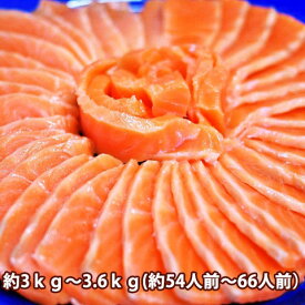 サーモン 刺身 みやぎサーモン 国産 鮭 約3kg〜3.6kg 54人前 〜 66人前 大トロ 生食用 【 銀ざけ 銀さけ 銀鮭 鮮魚 アトランティックサーモン サーモンハラス トロサーモン 鮭ハラス 鮭 刺身 業務用 養殖 宮城 女川 三陸 料理 訳あり 缶詰 1kg 塩辛 】