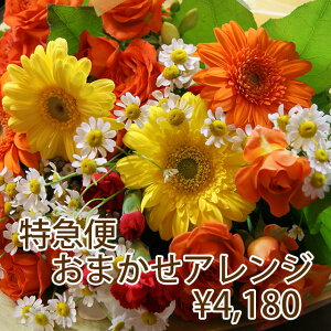 ハロウィン 花束 ブーケ フラワー特急便 当日配達 4180円 即日配送 本日お届け 今日届く 豪華で華やかな新鮮花 贈答用 送料無料 プレゼント 記念日 誕生日 開店祝い 結婚祝い お祝い 贈り物