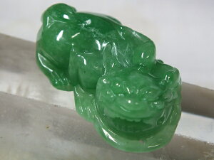 ■龍香堂■☆ミャンマー翡翠(ひすい)貔貅(ひきゅう)44mm
