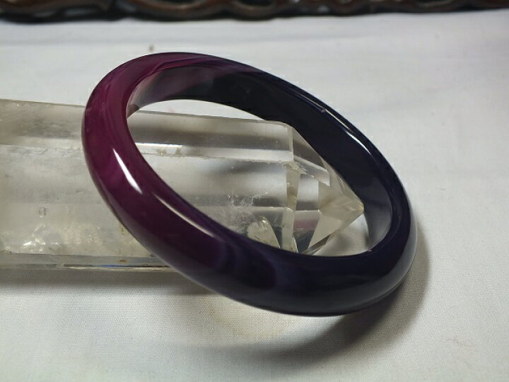 楽天市場】□龍香堂□☆紫系瑪瑙（メノウ）大型バングル60mm : 龍香堂