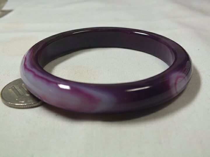 楽天市場】□龍香堂□☆紫系瑪瑙（メノウ）バングル56mm : 龍香堂