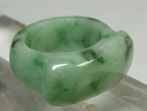 ■龍香堂■☆ミャンマー翡翠(ひすい)広幅指輪22号(v32)